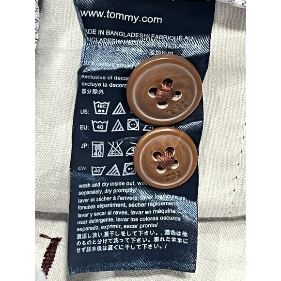 Tommy Hilfiger Custom Fit Coupe Sur Mesure Mens Pants 40W 32L Burgundy Red NWT - Picture 5 of 6